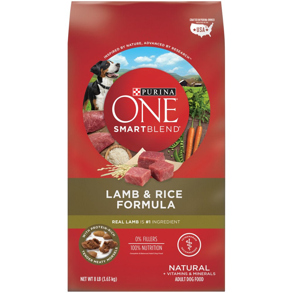 Purina ONE Natural Dry Dog Food, Smartblend Lamb & Rice Formula, 8 Lb. Bag Animals & Pet Supplies > Pet Supplies > Small Animal Supplies > Small Animal Food Nestlé Purina PetCare Company 8 lb.  
