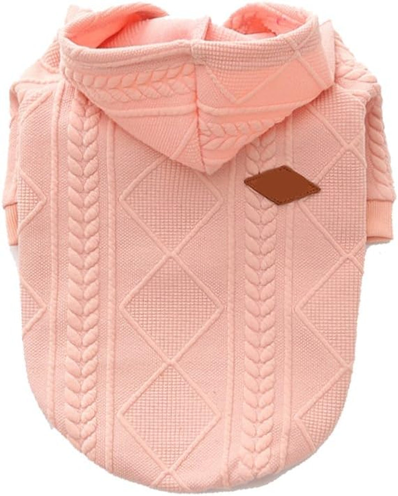 Meioro Dog Sweater Zipper Hooded Dog Cat Clothes Cute Pet Clothing Warm Hooded Winter Warm Puppy French Bulldog Pug (S, Pink) Animals & Pet Supplies > Pet Supplies > Dog Supplies > Dog Apparel meioro Pink Medium (Pack of 1) 