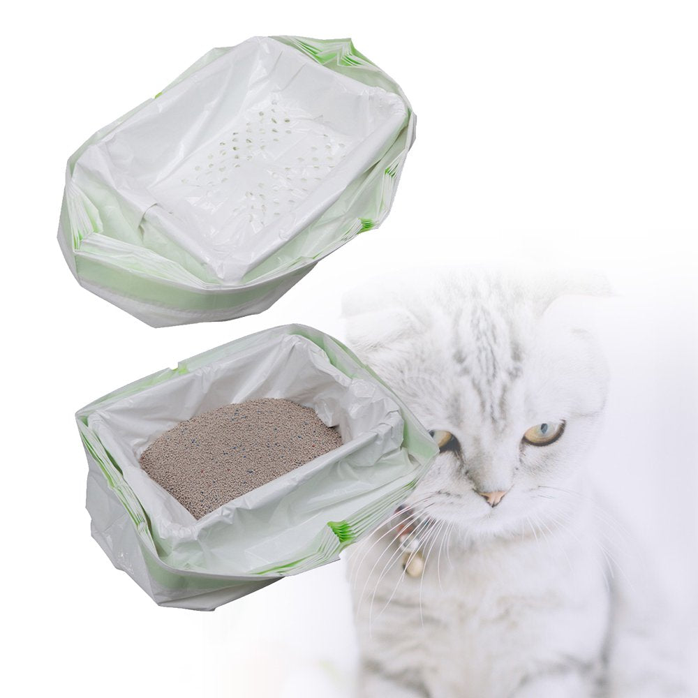 HEVIRGO 7Pcs/Set Cat Litter Bag Durable Filtered Storage Bag Pet Cleaning Supplies for Indoor Blue Plastic Animals & Pet Supplies > Pet Supplies > Cat Supplies > Cat Litter HEVIRGO   