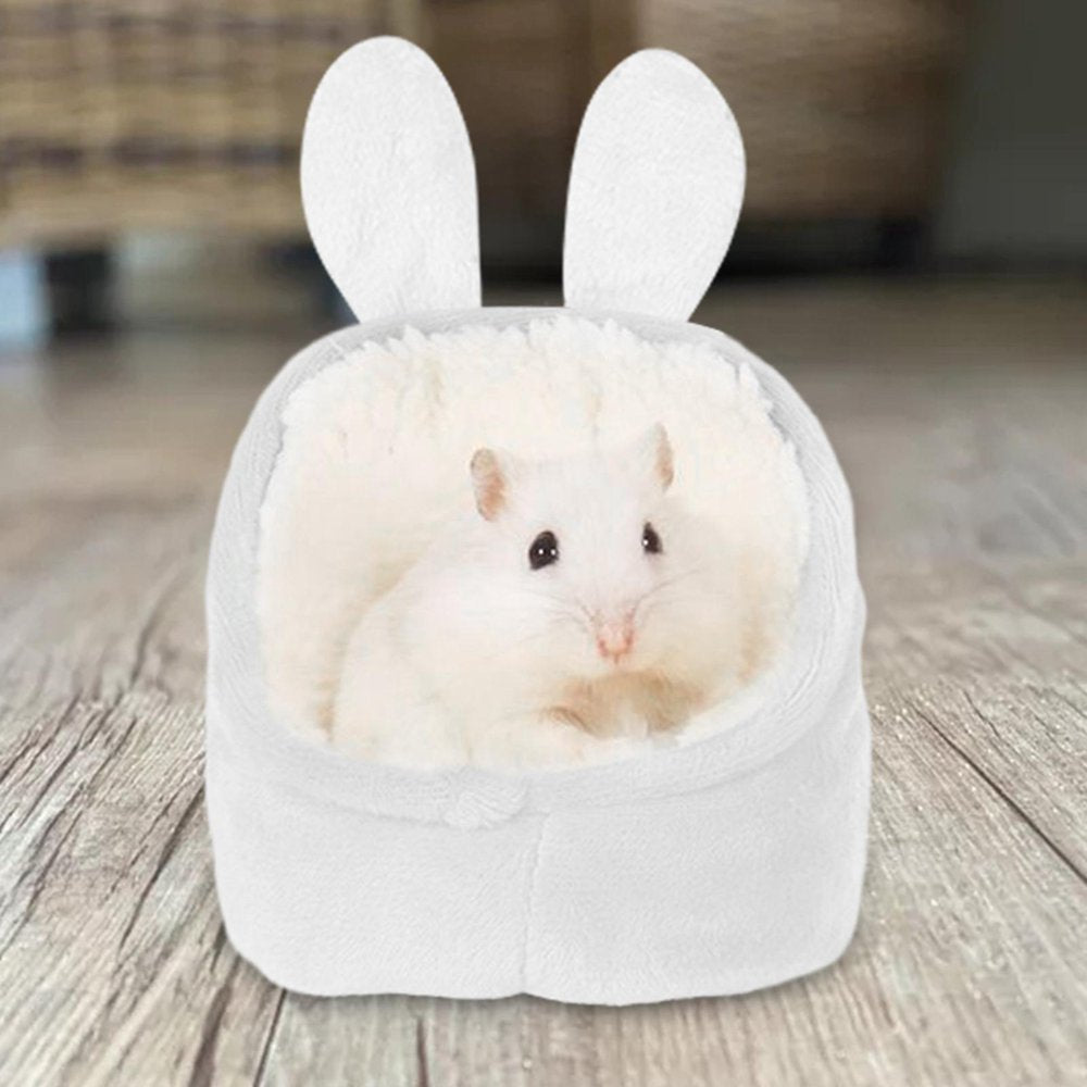 Small Animals Guinea Mini Bed Warm Hamster House Bedding Basket Cloth Cozy Accessories Sleeping Bag for Bunny Outdoor Squirrel Rabbit , White Animals & Pet Supplies > Pet Supplies > Small Animal Supplies > Small Animal Bedding perfeclan   