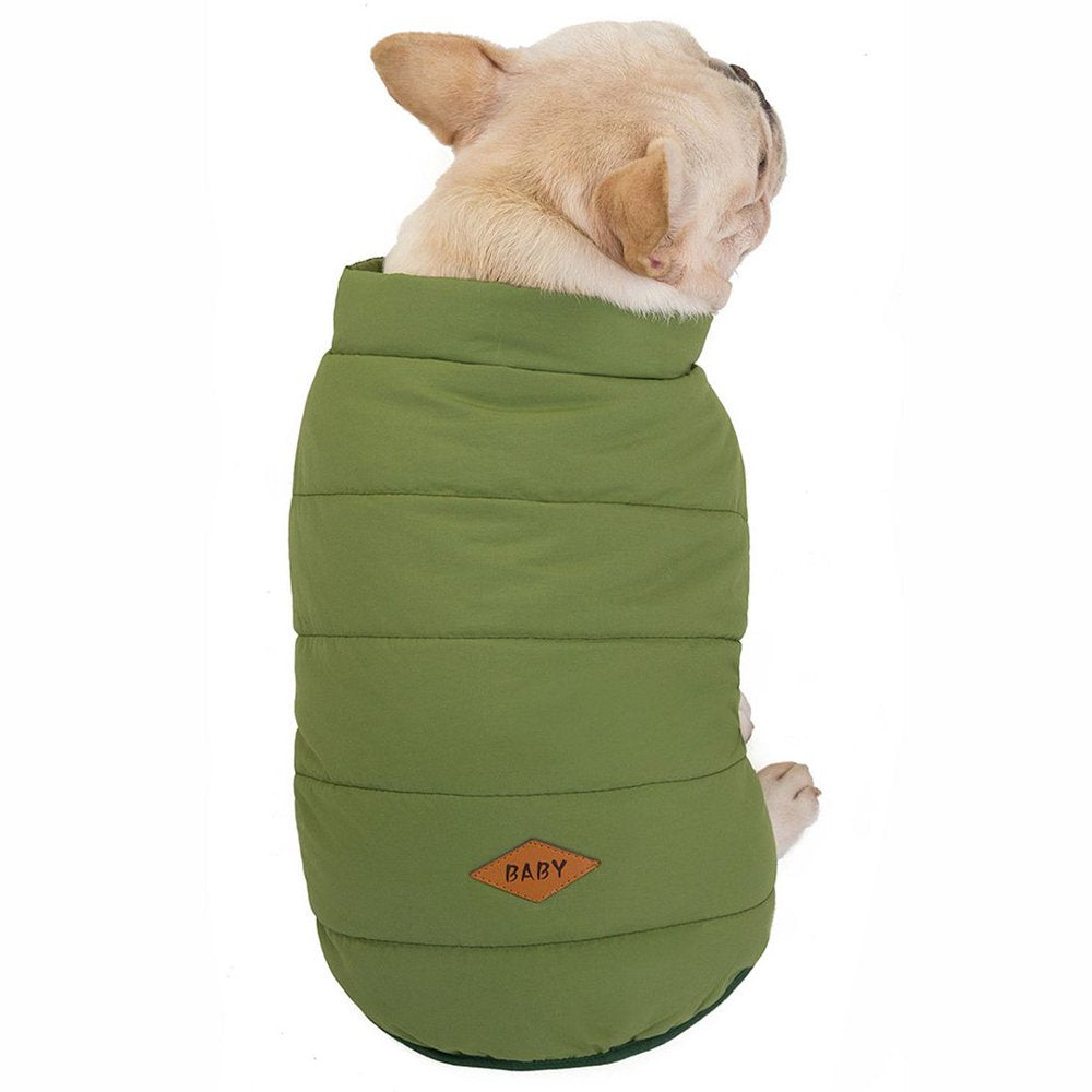 Hiheart Dogs Pet Apparel Padded Water Resistant Windproof Winter Vest for Small Medium Puppies Green XL Animals & Pet Supplies > Pet Supplies > Dog Supplies > Dog Apparel Daai Apparel Co LTD   