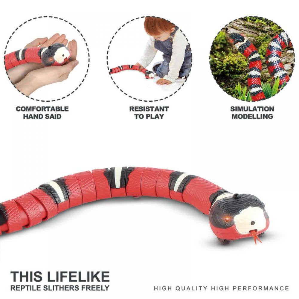 Realistic Smart Sensing Snake Cat Electronic Interactive Toys Funny Prank Props for Cats Best Gifts Animals & Pet Supplies > Pet Supplies > Cat Supplies > Cat Toys Pretty Comy   