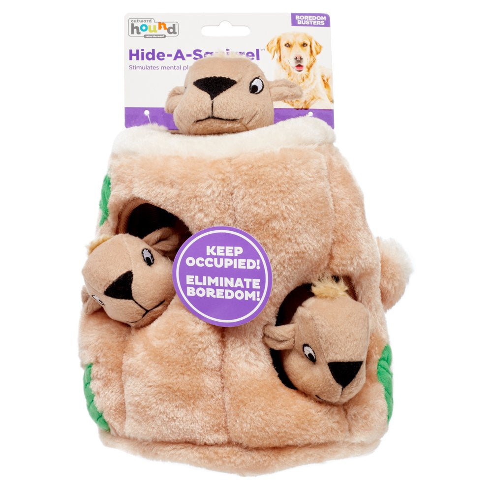 Outward Hound Hide a Squirrel Plush Dog Toy Puzzle, Brown, Large Animals & Pet Supplies > Pet Supplies > Dog Supplies > Dog Toys Outward Hound Holdings   