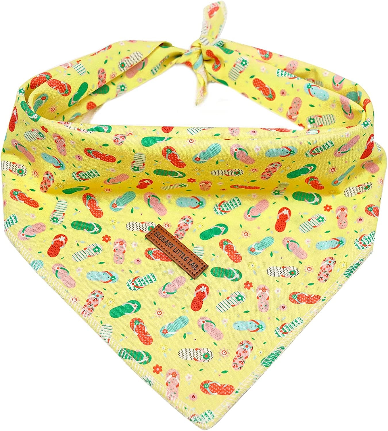 Elegant Little Tail Valentine Dog Bandana, Pet Dog Bibs Scarf, Soft Adjustable Square Dog Kerchief for Small Dogs Animals & Pet Supplies > Pet Supplies > Dog Supplies > Dog Apparel Elegant little tail Flip Flops Small (Pack of 1) 