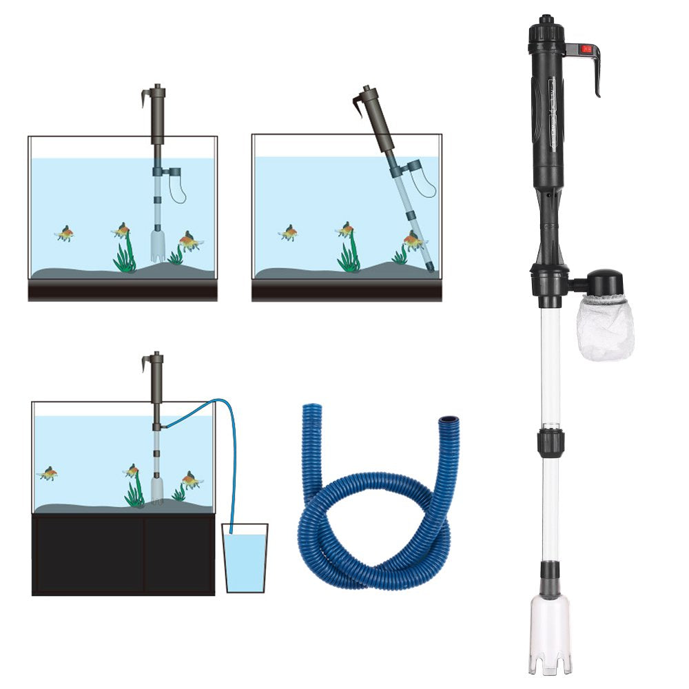 Electric Aquarium Fish Tank Water Changer Sand Washer Vacuum Siphon Operated Gravel Cleaner Aquarium Cleaning Tool Animals & Pet Supplies > Pet Supplies > Fish Supplies > Aquarium Cleaning Supplies Anself   