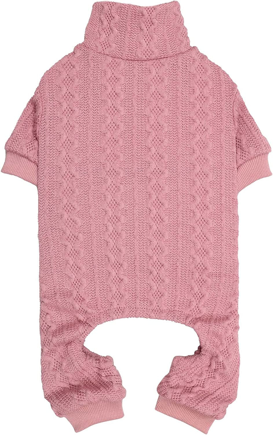 Dog Sweater Turtleneck Knitted Dog Clothes Solid Color Puppy Sweater Warm Cat Sweater Dog Sweaters for Large Dogs (Pink & L) Animals & Pet Supplies > Pet Supplies > Dog Supplies > Dog Apparel Jamktepat Pink Small/Medium 