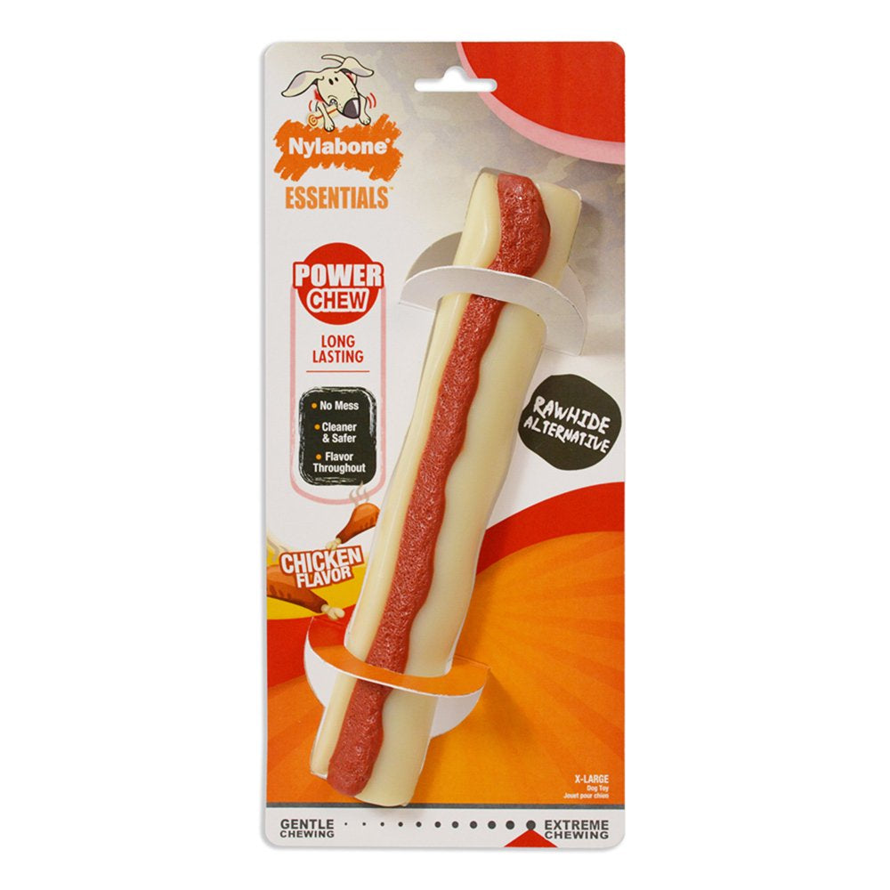 Nylabone Power Chew Rawhide Roll Alternative Chew Toy Chicken Flavor Large/Giant - up to 50 Lbs. Animals & Pet Supplies > Pet Supplies > Dog Supplies > Dog Toys Central Garden and Pet   