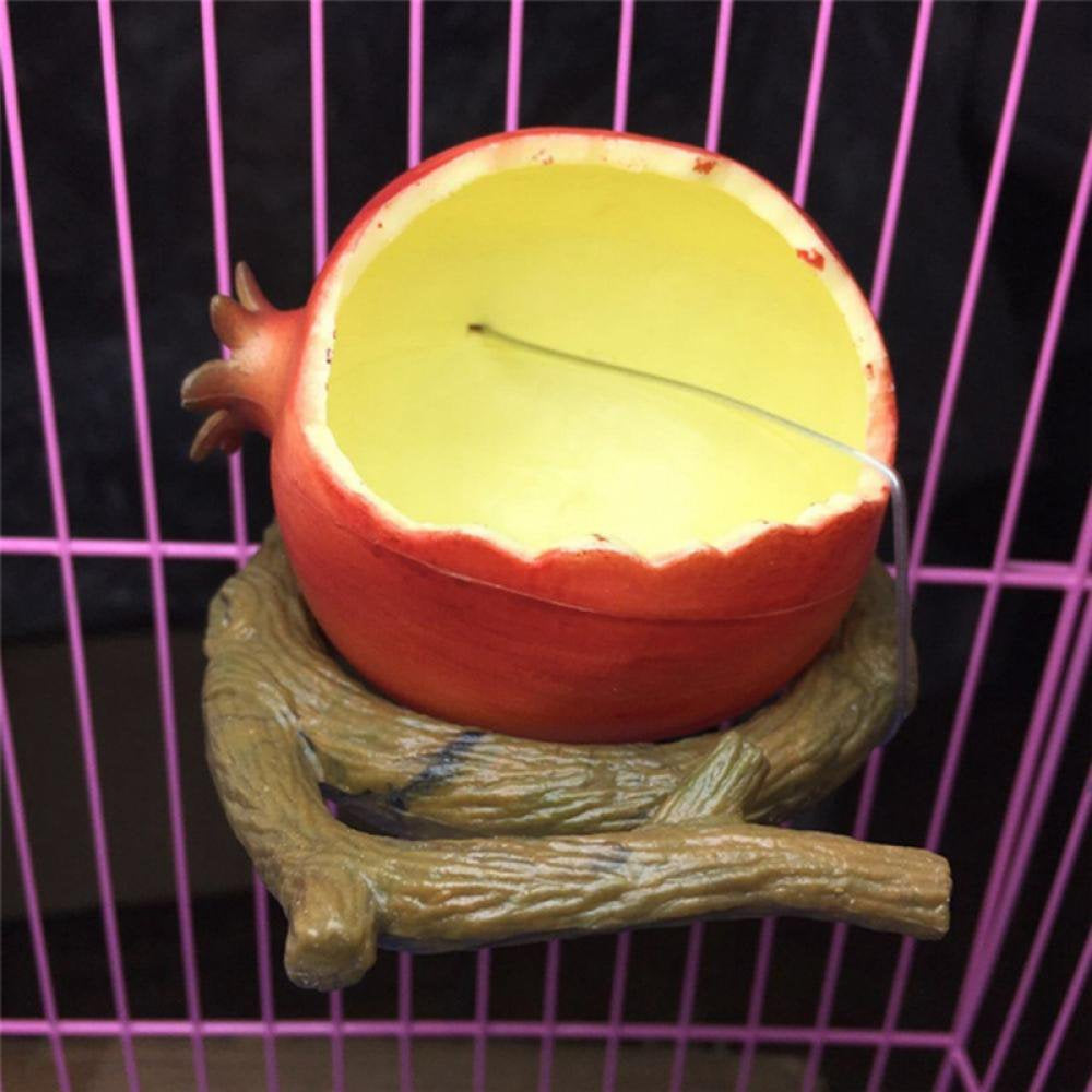 Pet Birds Feeder Bowl, Bird Food Feeding Bowl Feed Cup for Small Parrots Cockatiels Conure Hamster Small Animal Drinking Water Container for Birds Cage Accessories (Apple) Animals & Pet Supplies > Pet Supplies > Bird Supplies > Bird Cage Accessories BOLLSLEY   