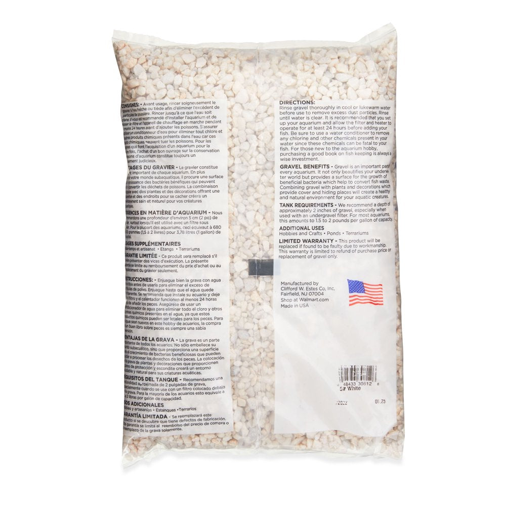 Aqua Culture Aquarium Gravel, White, 5 Lb Animals & Pet Supplies > Pet Supplies > Fish Supplies > Aquarium Gravel & Substrates Wal-Mart Stores, Inc.   