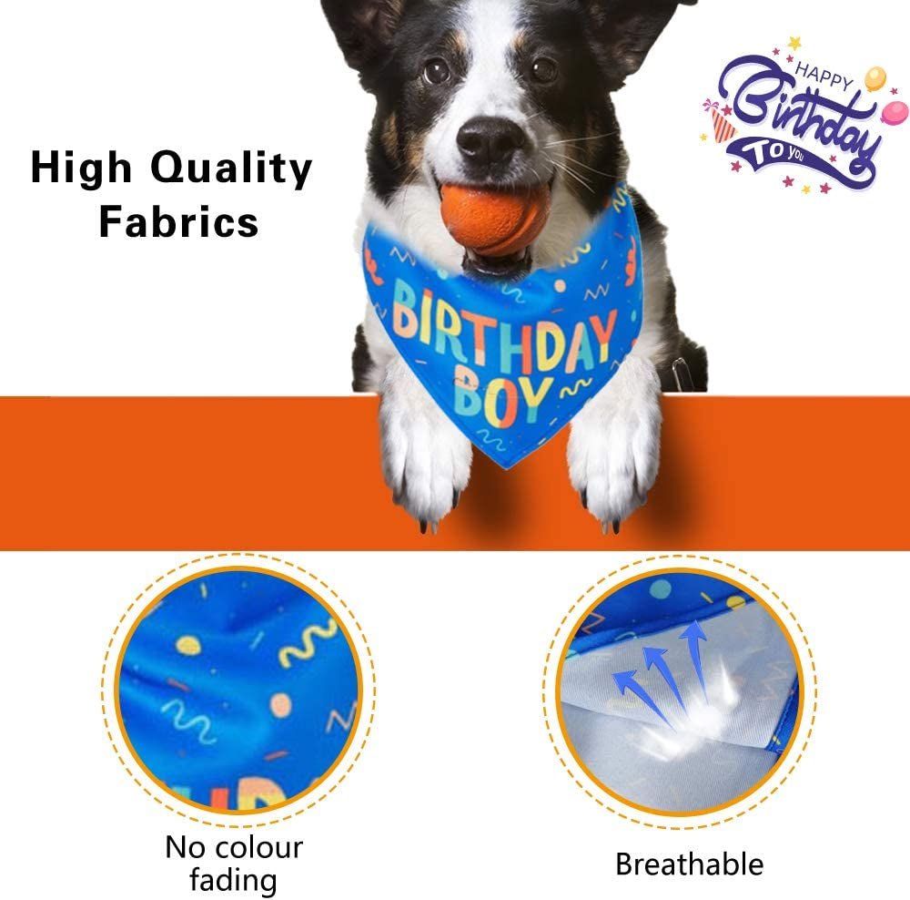 TRAVEL BUS Dog Birthday Bandana, Dog Birthday Toy/Balloon/Scarf for Medium Large Dog Birthday Party Supplies Decorations Animals & Pet Supplies > Pet Supplies > Dog Supplies > Dog Apparel KANGGE   