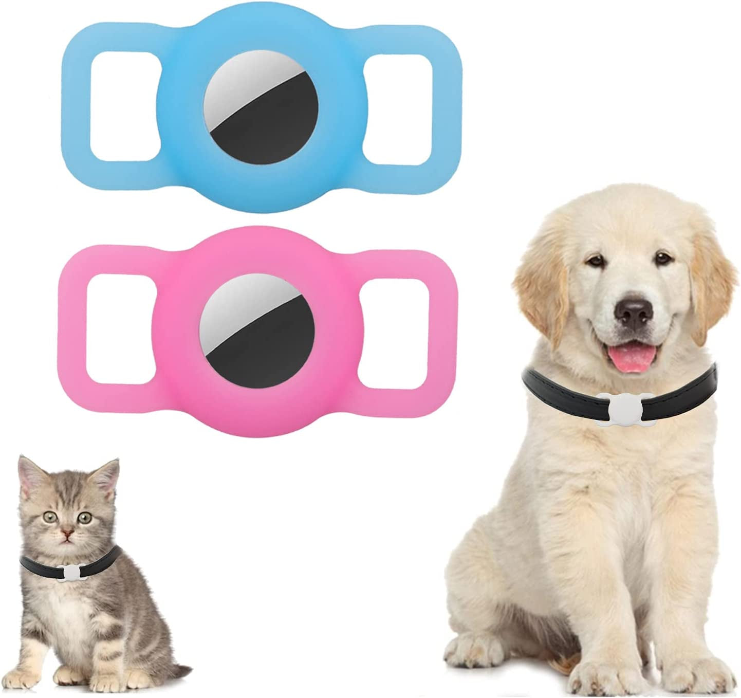 Protective Case With Keychain Loop And Silica Gel Pendant For Airtag For  Pet Dog And Cat Tracking Transparent Anti-lost Device - Temu