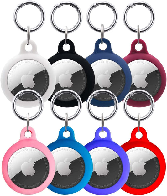 Compatible with Airtag Case Keychain Air Tag Case Holder, Airtags Key Ring Cases/Protective Cover Loop Silicone, Finders Accessories for Luggage Dogs Cat Pet Collar Backpacks Electronics > GPS Accessories > GPS Cases comfydesign   