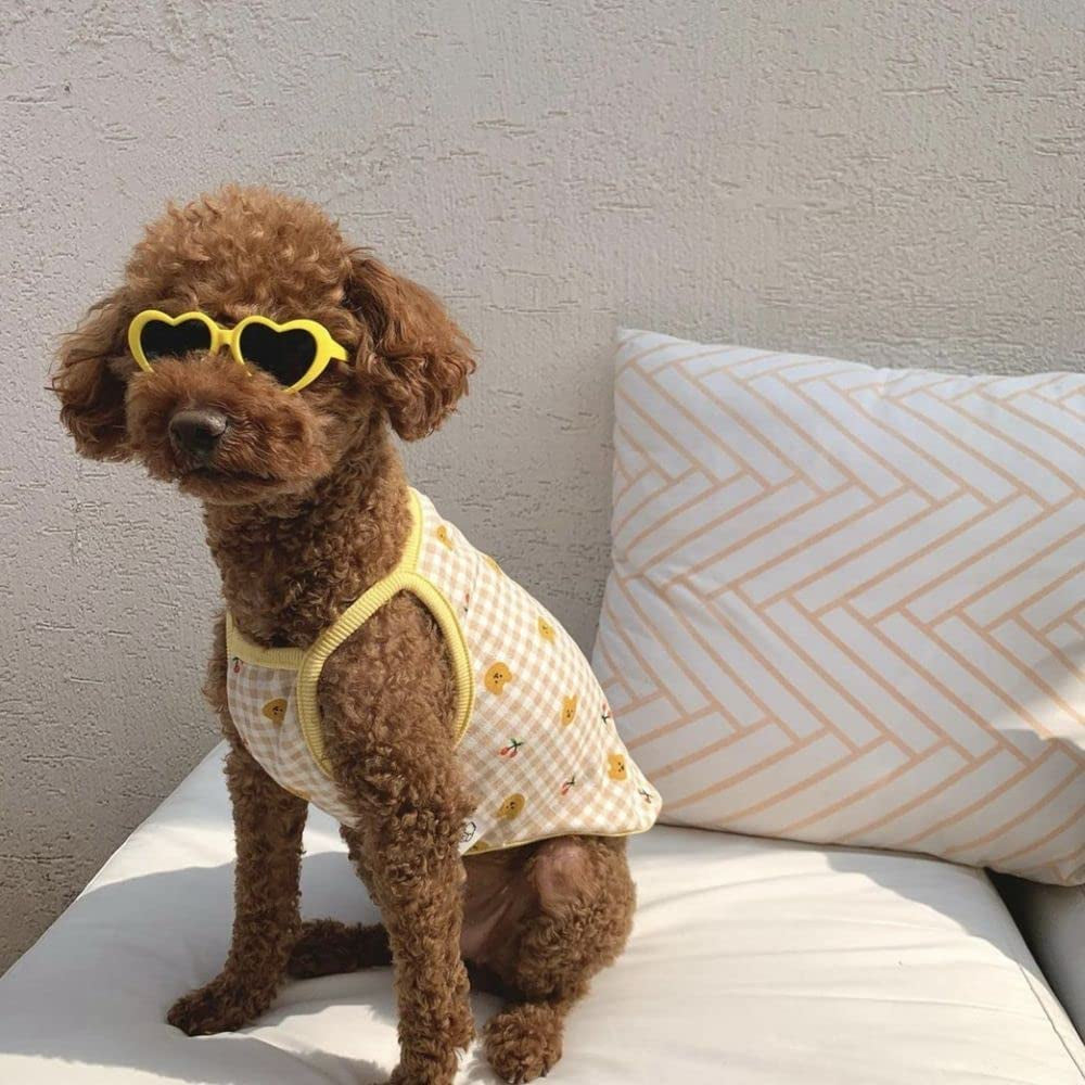 Pet Sunglasses Cute Pet Dog Sunglasses Cat Glasses Heart Sun Flower Glasses for Small Dogs Cat Accessories Photos Props Pets Party Decor(Red) Animals & Pet Supplies > Pet Supplies > Dog Supplies > Dog Apparel generic   