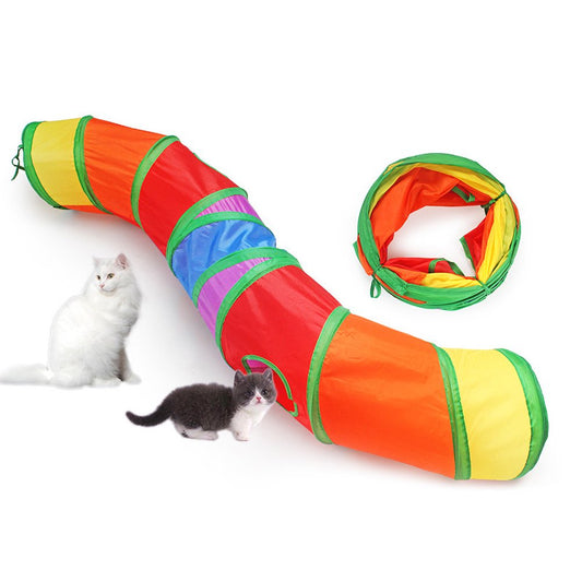 Carkira Cat Toy with Ball, Interactive Peek-A-Boo Colorful S Tunnel for Indoor Cats Animals & Pet Supplies > Pet Supplies > Cat Supplies > Cat Toys Carkira   