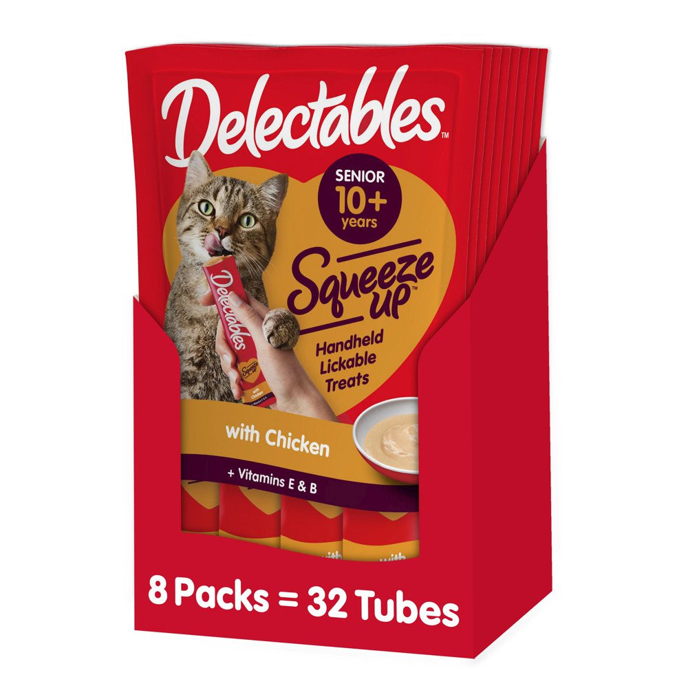 Hartz Delectables Squeeze up Variety Pack Interactive Lickable Wet Cat Treat, 0.5Oz (24 Count) Animals & Pet Supplies > Pet Supplies > Cat Supplies > Cat Treats Hartz Mountain Corp Chicken, 10+ 32 