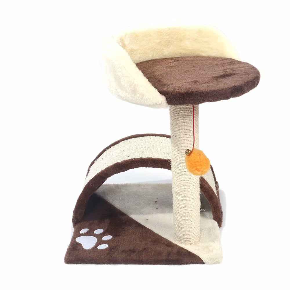 Cat Tree with Sisal-Covered Scratching Posts and 2 Plush Condos Cat Furniture for Kittens Animals & Pet Supplies > Pet Supplies > Cat Supplies > Cat Furniture Fortressmount   