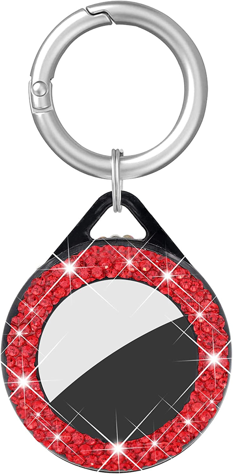 Bling Case Compatible with Apple Airtags, Rhinestone Air Tag Finder Holder Case Crystal Airttag Accessories with Keychain for Key Wallet Luggage Dog Cat Pet Collar (Multicolor) Electronics > GPS Accessories > GPS Cases Hidoer Red  