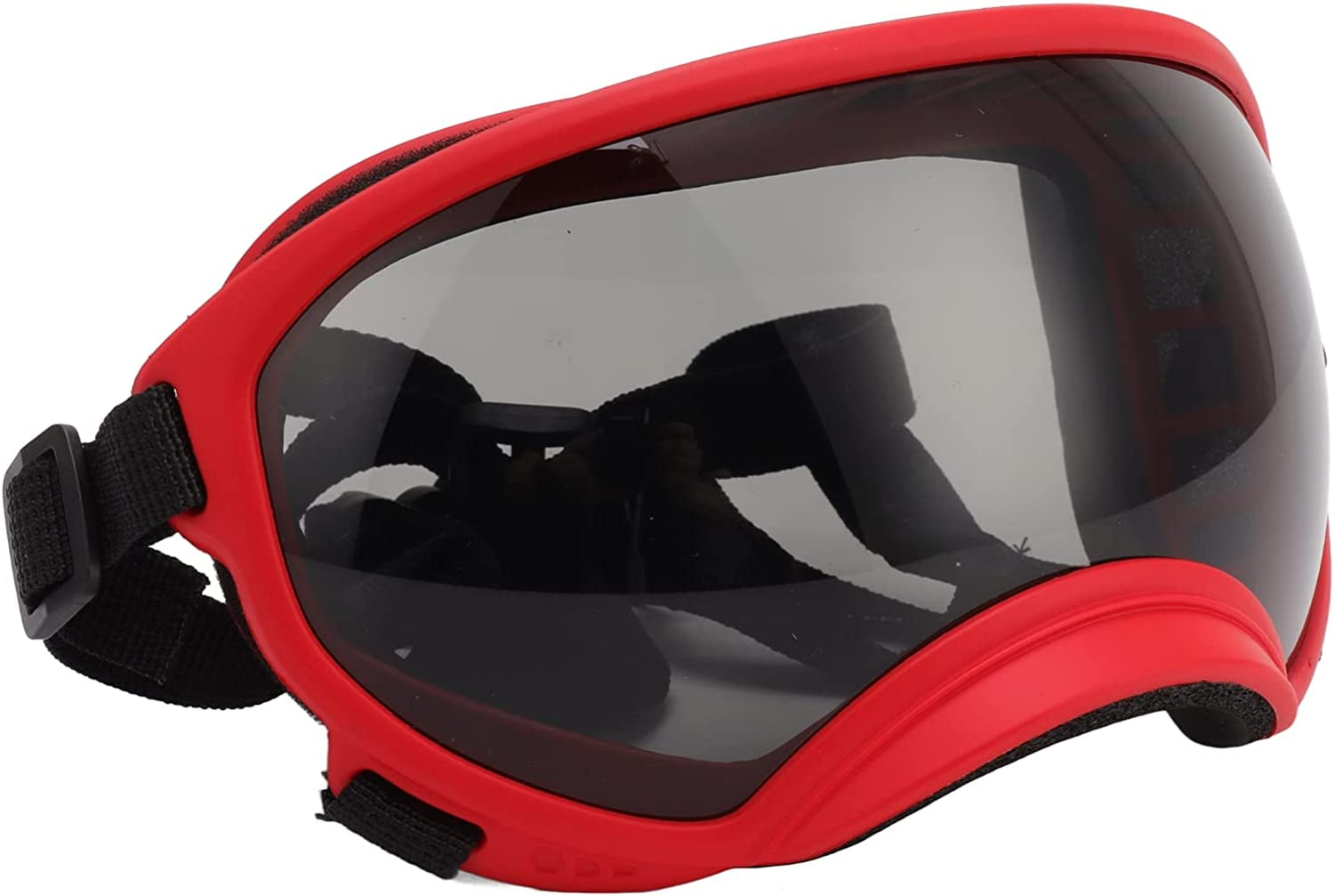 Dog Goggles, Windproof Ultraviolet Proof Dustproof Strap Durable Dog Sunglasses Safety Eyewear for Large Breed Protective Body Equipment (Black Frame Grey Lens) Animals & Pet Supplies > Pet Supplies > Dog Supplies > Dog Apparel VGEBY Red Frame and Black Goggles  