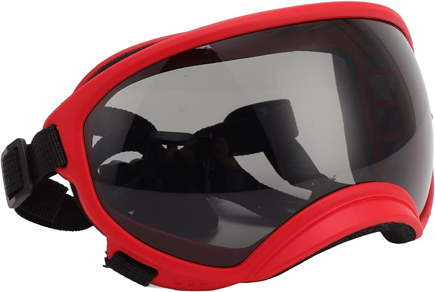 Heayzoki Dog Goggles, Windproof Ultraviolet Proof Dustproof Strap Durable Dog Sunglasses Breathable and Dustproof Design, for Large Breed Animals & Pet Supplies > Pet Supplies > Dog Supplies > Dog Apparel Heayzoki Red Frame and Black Goggles  