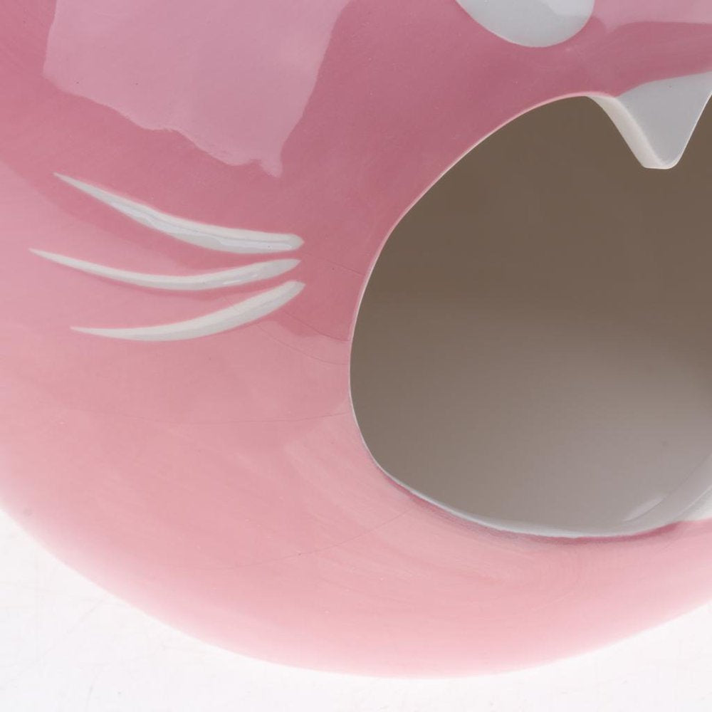 Ceramic Hamster House Summer and Cool Small Animal Habitat Cage Accessories Pink Animals & Pet Supplies > Pet Supplies > Small Animal Supplies > Small Animal Habitats & Cages HOMYL   