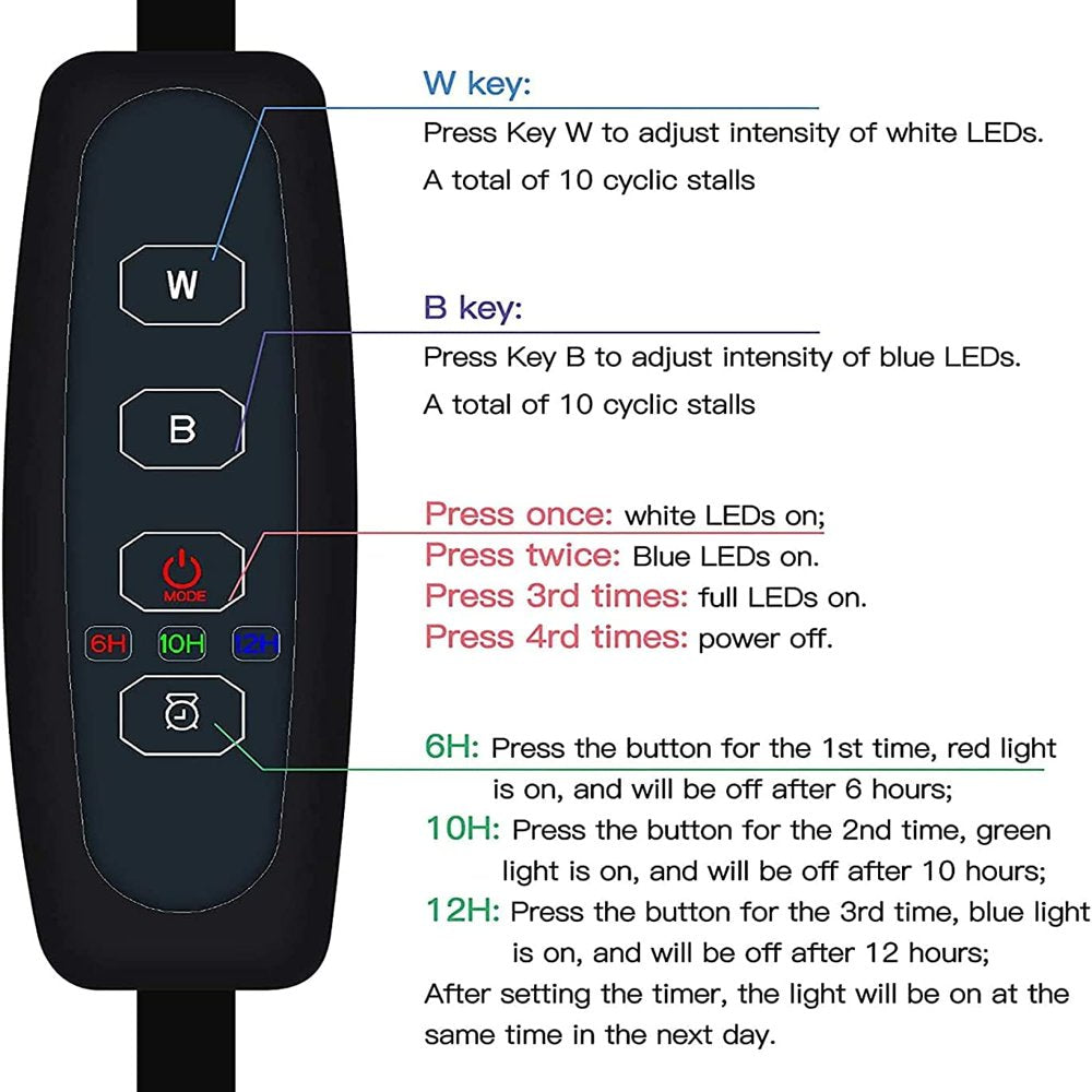 Iseebiz 48 LED Aquarium Light for 18-25Inch Freshwater Saltwater Full Spectrum Fish Tank Lights with Timer Controller Animals & Pet Supplies > Pet Supplies > Fish Supplies > Aquarium Lighting JY-SZ-IPL-50-US   