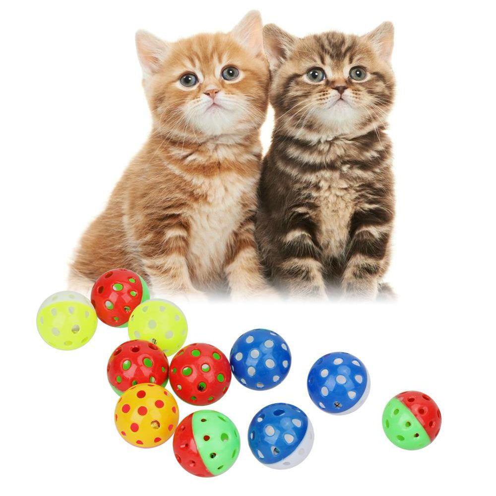 Luokeji 18PCS Pet Cat Kitten Play Balls with Jingle Bell Pounce Chase Rattle Toy Animals & Pet Supplies > Pet Supplies > Cat Supplies > Cat Toys Luokeji   