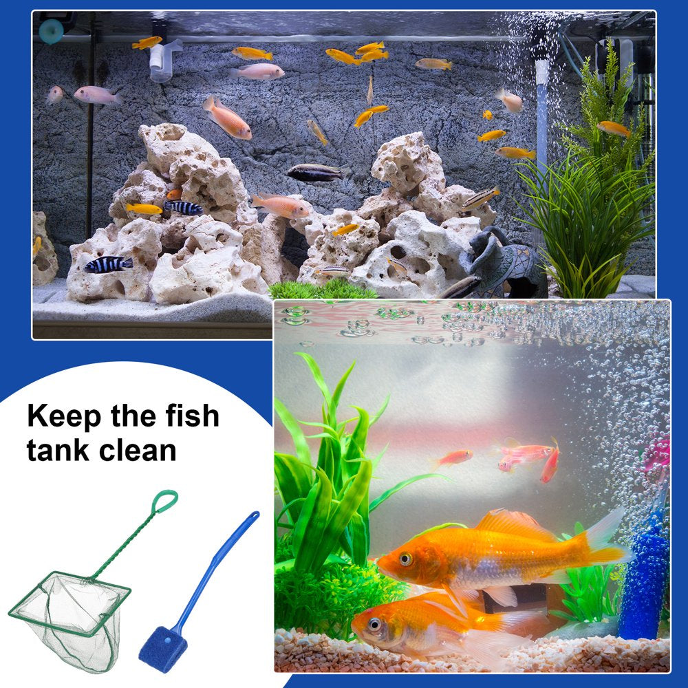 HEQUSIGNS 2Pcs Aquarium Fish Tank Fishing Net and Cleaning Brush for Cleaning Tanks as Aquarium Accessories Animals & Pet Supplies > Pet Supplies > Fish Supplies > Aquarium Cleaning Supplies HEQUSIGNS   