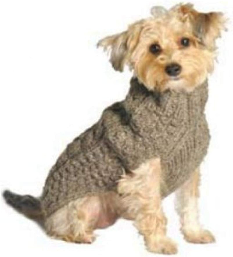 Chilly Dog Cable Dog Sweater, Small, Grey Animals & Pet Supplies > Pet Supplies > Dog Supplies > Dog Apparel Chilly Dog 1 XX-Small 