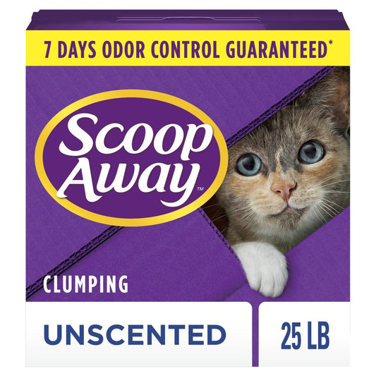 Scoop Away Super Clump Clumping Cat Litter, Unscented, 25 Lbs Animals & Pet Supplies > Pet Supplies > Cat Supplies > Cat Litter The Clorox Company   