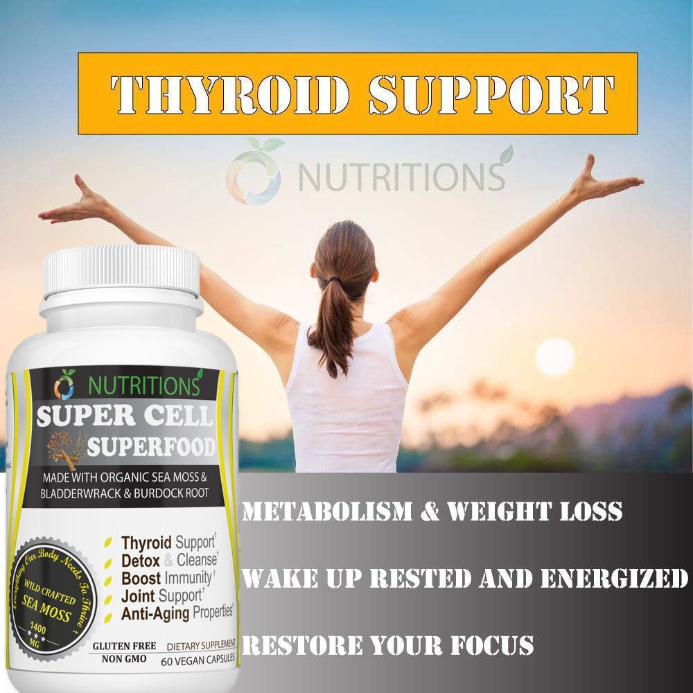 O Nutritions Super Cell Superfood Made with Organic Sea Moss Made with Sea Moss, Bladderwrack and Burdock Root for Thyroid Support, Detox, Joint Support,Immune Support, Organic Certified Animals & Pet Supplies > Pet Supplies > Small Animal Supplies > Small Animal Food O NUTRITIONS   