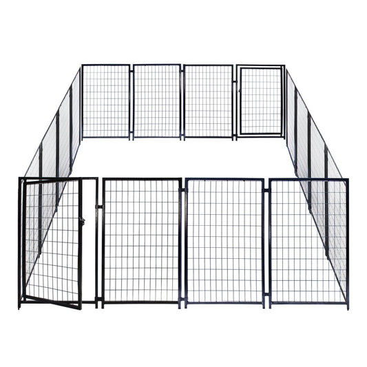 ALEKO 2DK5X5X4SQ Dog Kennel Heavy Duty Pet Playpen 10 X 10 X 4 Foot Dog Exercise Pen Cat Fence Run for Chicken Coop Hens House Animals & Pet Supplies > Pet Supplies > Dog Supplies > Dog Kennels & Runs ALEKO   