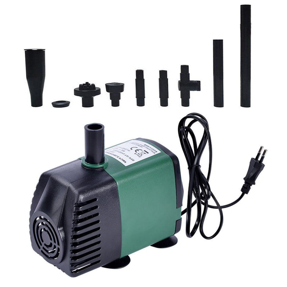 Etereauty Pump Fountain Submersible Water Pond Outdoor Hydroponics Aquarium Fish Tank Backyard Garden Small Tubing Nozzles Pumps Animals & Pet Supplies > Pet Supplies > Fish Supplies > Aquarium & Pond Tubing ETEREAUTY   