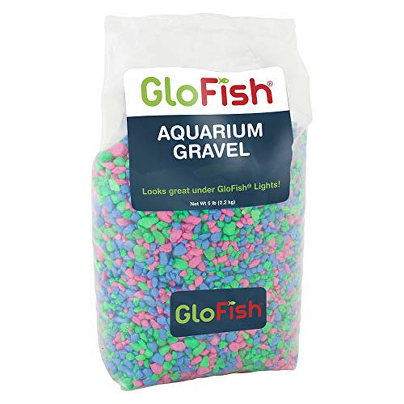 Glofish Aquarium Gravel, Pink/Green/Blue Fluorescent, 5-Pound, Bag Pink/Green/Blue Fluorescent, 4 X 5 X 9 Inches ; 5 Pounds (29085) Animals & Pet Supplies > Pet Supplies > Fish Supplies > Aquarium Gravel & Substrates GloFish   