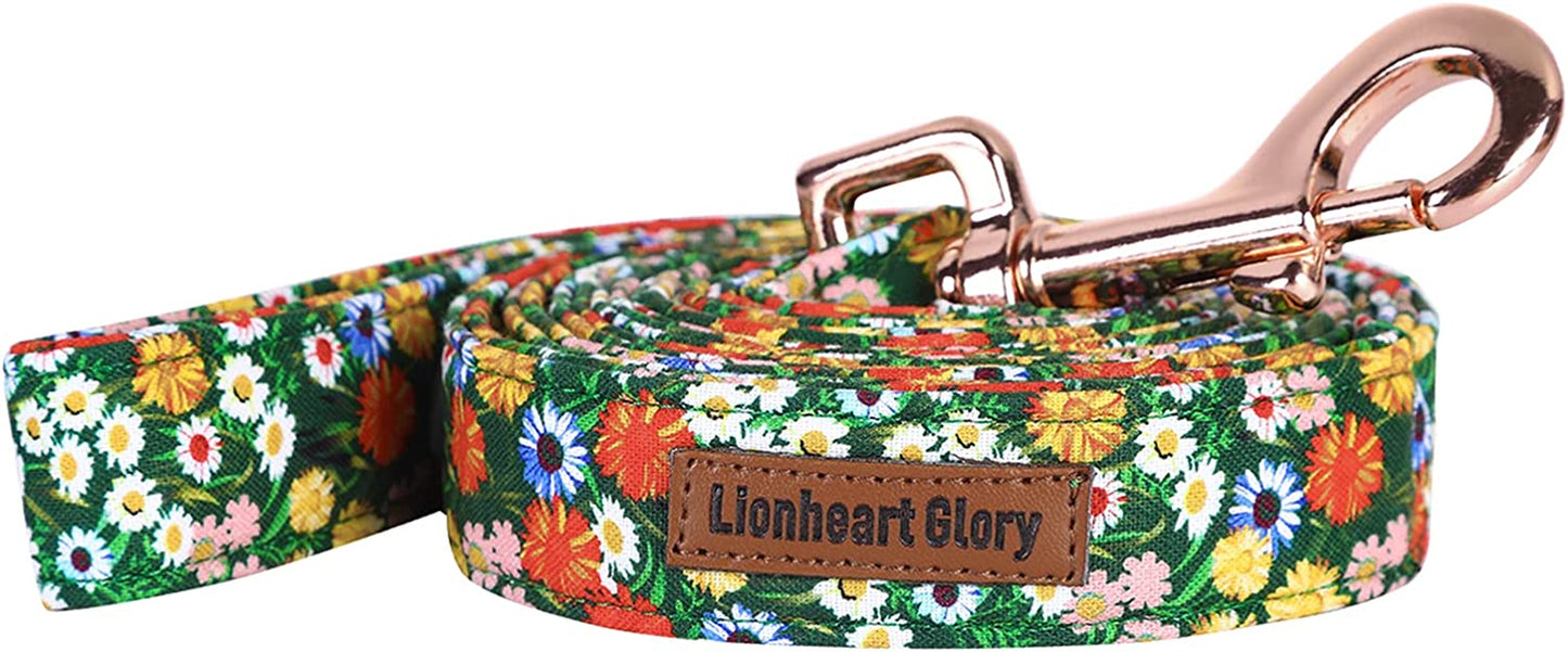 Lionheart Glory Floral Rose Print Dog Collar Adjustable Soft Dog Collar with Bowtie, Girl Pet Collars for X-Small Small Medium Large Dogs Animals & Pet Supplies > Pet Supplies > Dog Supplies > Dog Apparel Lionheart glory L:Daisy X-Small (Pack of 1） 