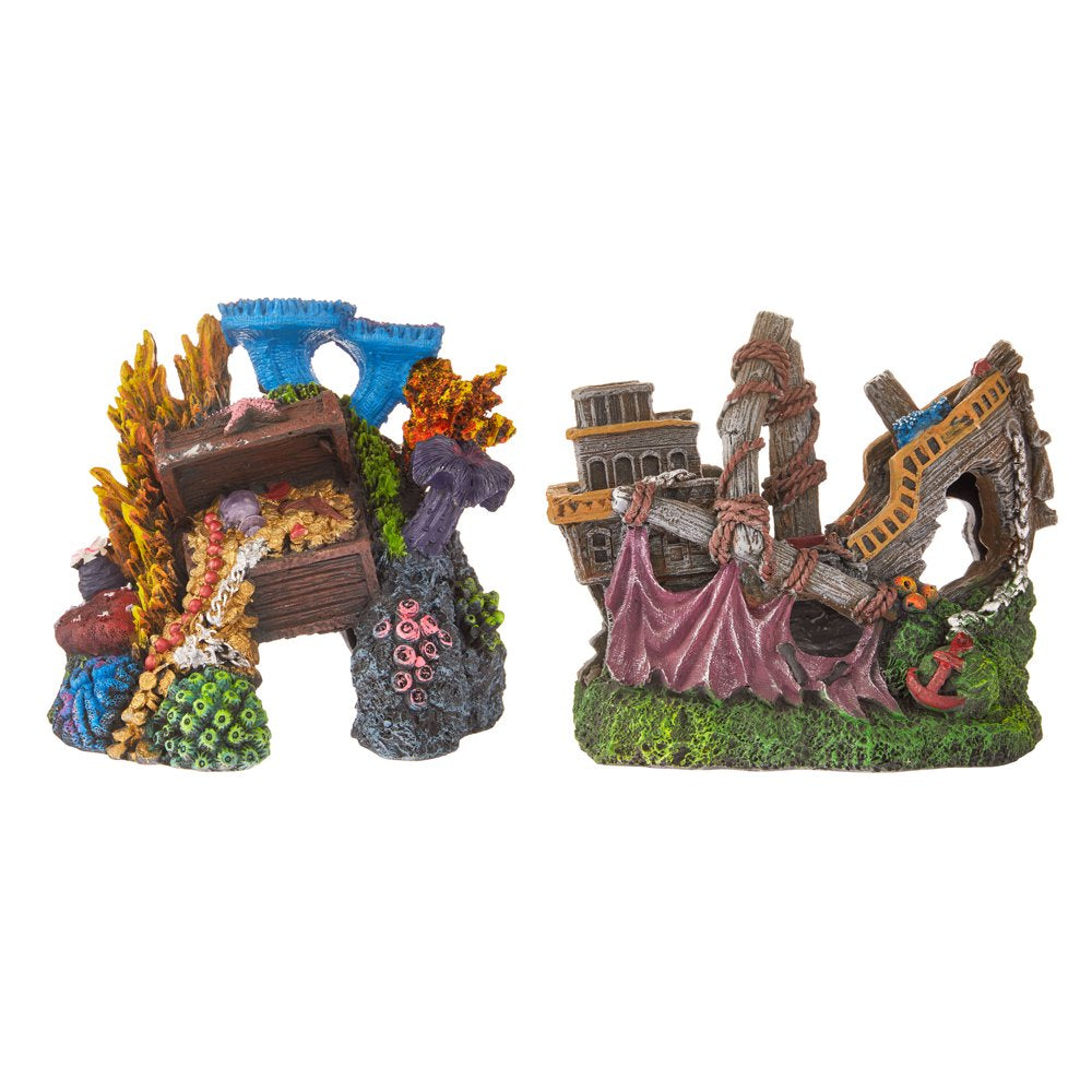 Aqua Culture Sunken Ship and Treasure Aquarium Ornament Animals & Pet Supplies > Pet Supplies > Fish Supplies > Aquarium Decor Wal-Mart Stores, Inc.   