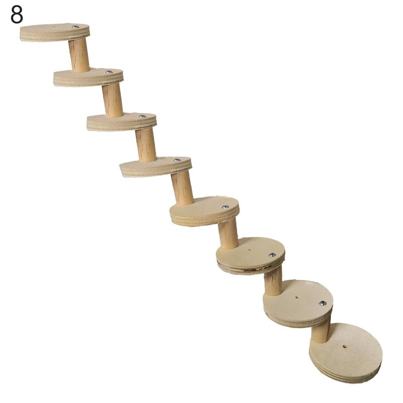Walbest Hamster Ladder,1 Set Hamster Ladder High Stability Detachable Solid Climbing Stairs Birds Parrot Exercise Perches Stand for Home Use Animals & Pet Supplies > Pet Supplies > Bird Supplies > Bird Ladders & Perches Walbest 8 as show 