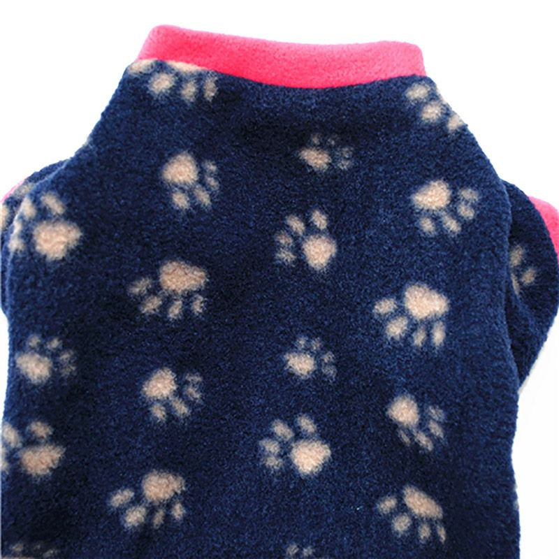 Pet Dog Fleece Coat, Soft Warm Dog Clothes, Skull Camouflage/Polka Dot/Leopard/Paw Printed/Striped Pullover Fleece Warm Jacket Costume for Doggy Cat Puppy Apparel,M Animals & Pet Supplies > Pet Supplies > Dog Supplies > Dog Apparel LINKABC   