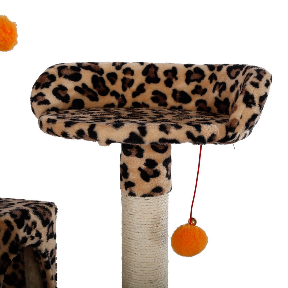 72" Leopard Print Cat Tree Tower with Condo for Large Cats Kittens Pet House Play Furniture Scratch Post Animals & Pet Supplies > Pet Supplies > Cat Supplies > Cat Furniture Pynsseu   