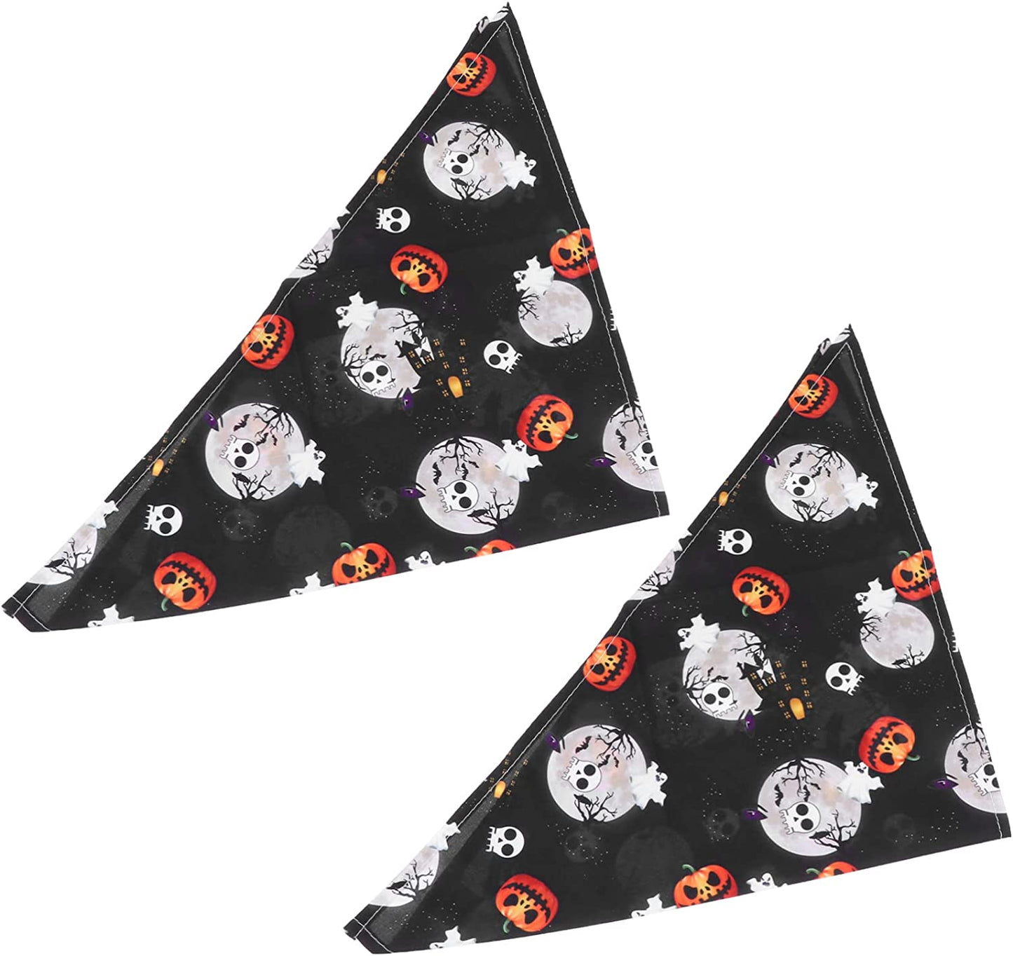 BCOATH 2 Pcs Pet Bib Cosplay Accessories Ghost Towel Pumpkin Cat Scarf Kitten Triangle Bibs Triangle Dog Necktie Dog Kerchief Washable Neckerchief Dog Bandanas Collar Polyester Bibs Animals & Pet Supplies > Pet Supplies > Dog Supplies > Dog Apparel BCOATH As Shown 28X28CM 