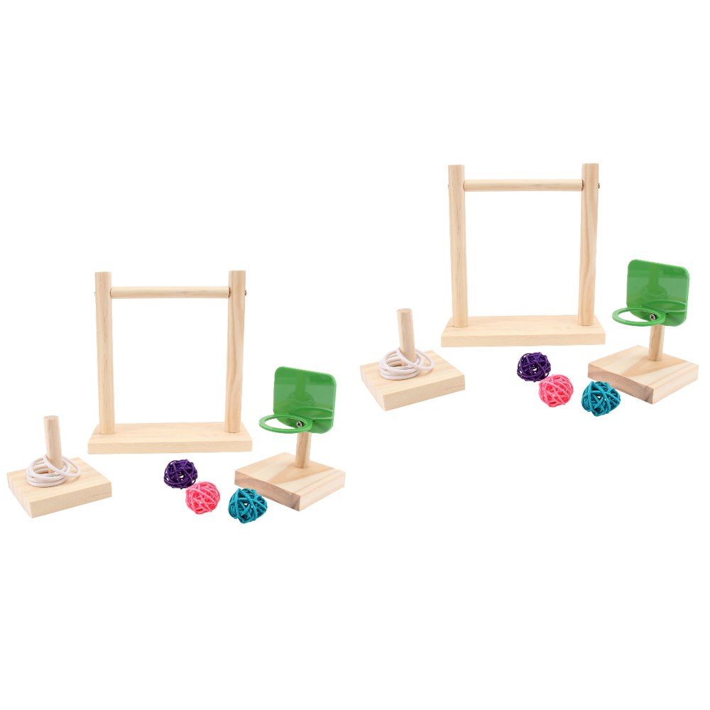 Frcolor Bird Parrot Toys Chew Toy Rattanparakeet Gym Stand Play Cage Playground Educational Intelligence Orbs Wicker Perch Animals & Pet Supplies > Pet Supplies > Bird Supplies > Bird Gyms & Playstands FRCOLOR   