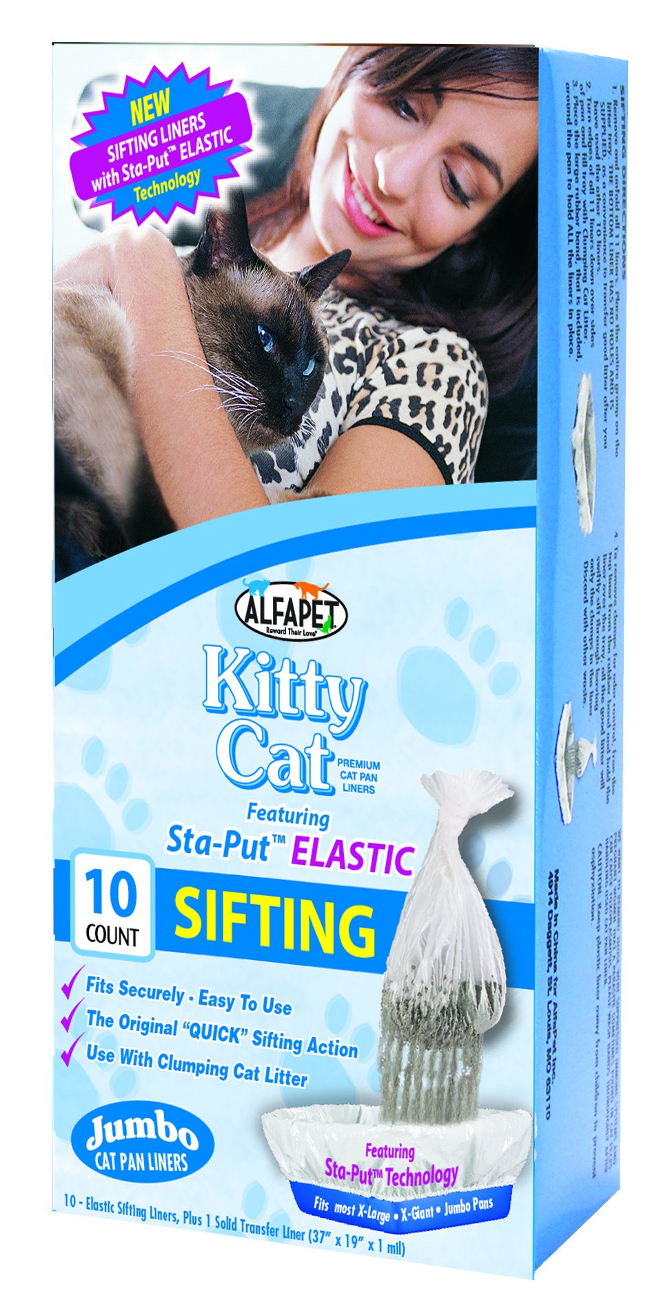 Alfa Pet Sifting Elastic Cat Pan Liners Animals & Pet Supplies > Pet Supplies > Cat Supplies > Cat Litter Box Liners Alfa Pet Inc.   