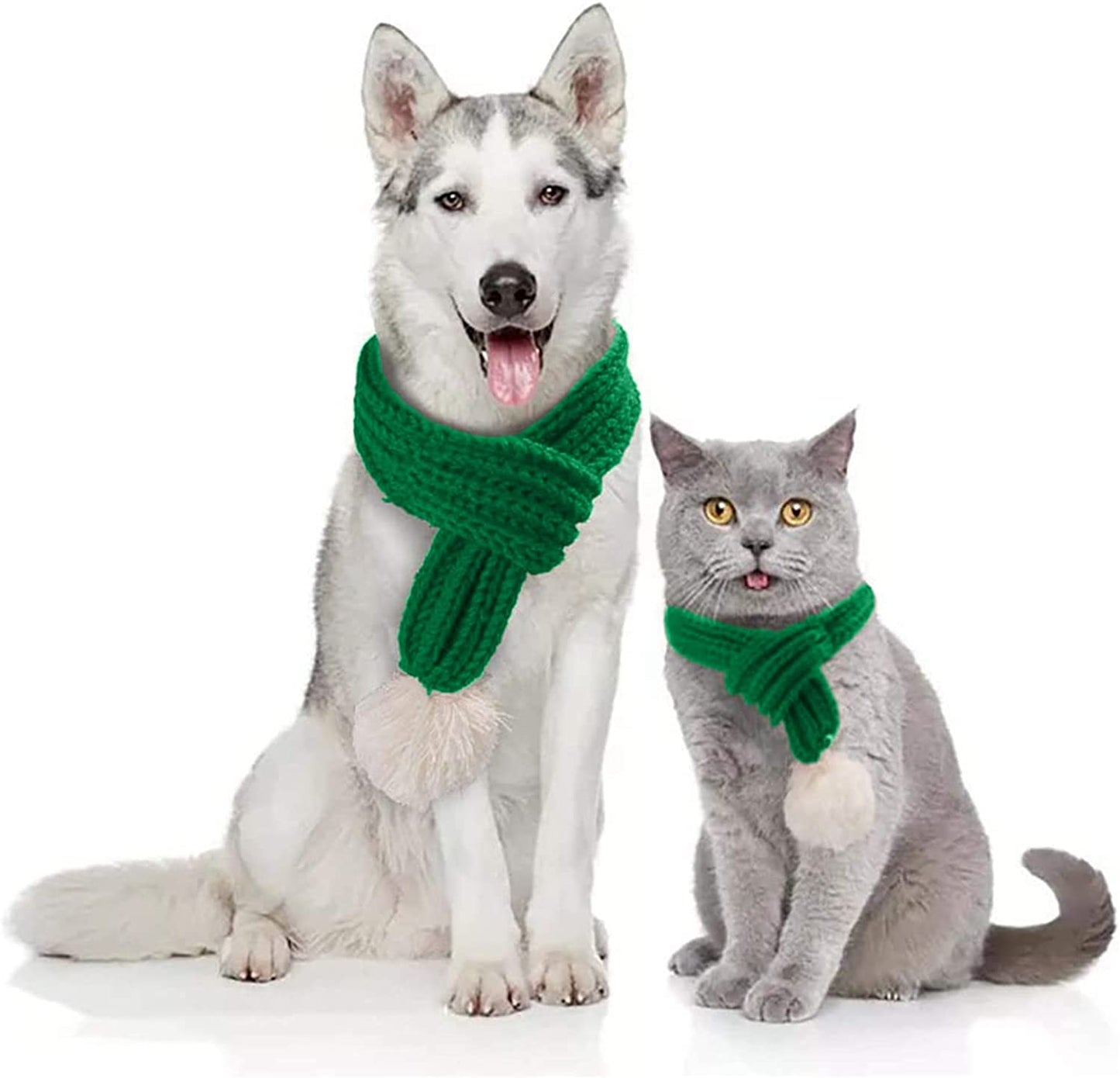 Dog Birthday Boy Bandana Pet Happy Birthday Party Dog Solid Knitted Scarf Christmas Pet Headdress Cat Dog Clothes Accessories Pet Knitted Christmas Scarves Pet Dog Scarf Bandana for Dogs (Green, M) Animals & Pet Supplies > Pet Supplies > Dog Supplies > Dog Apparel Generic   