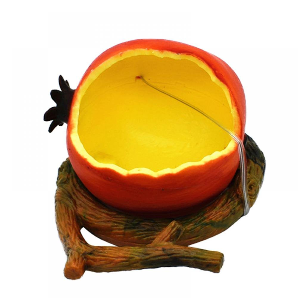 JOLLY Funny Fruit Shape Bird Parrot Feeder Cage Food Water Feeding Bowl Container Habitat for Small Animals Hamster Cage Reptile House Pet Feeder Natural Funny Nest Toy Animals & Pet Supplies > Pet Supplies > Small Animal Supplies > Small Animal Habitats & Cages Jolly's Pomegranate  