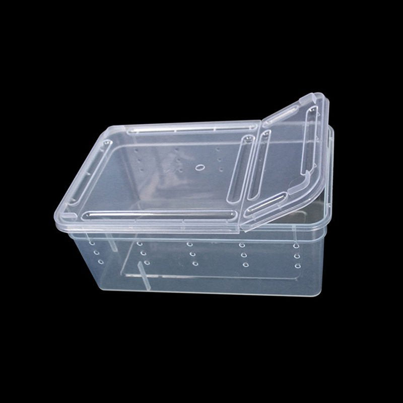 Walbest Reptile Feeding Box,Transparent Plastic Amphibian Insect Reptile Breeding Box Transport Feeding Case Animals & Pet Supplies > Pet Supplies > Reptile & Amphibian Supplies > Reptile & Amphibian Food Walbest   