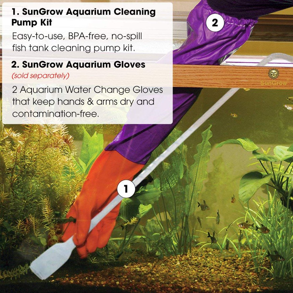 Sungrow Aquarium Siphon Vacuum Cleaner, Gravel Cleaning Tool for