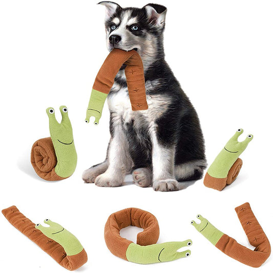 Fastsun Treat Dispensing Dog Toys Dog Rope Toy Squeaky Puzzle Enrichment Snuffle Toys Dog Treat Toys for All Dogs Tough Chew Teething Soft Puppy Toy (Snail) Animals & Pet Supplies > Pet Supplies > Dog Supplies > Dog Toys FastSun   