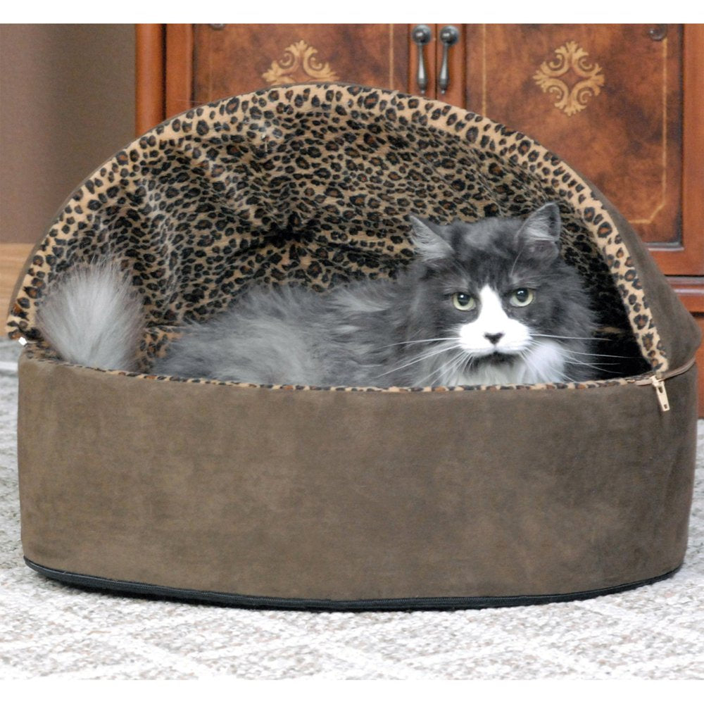 K&H Thermo Kitty Pet Cat Bed, Tan/Leopard Animals & Pet Supplies > Pet Supplies > Cat Supplies > Cat Beds K&H Pet Products   