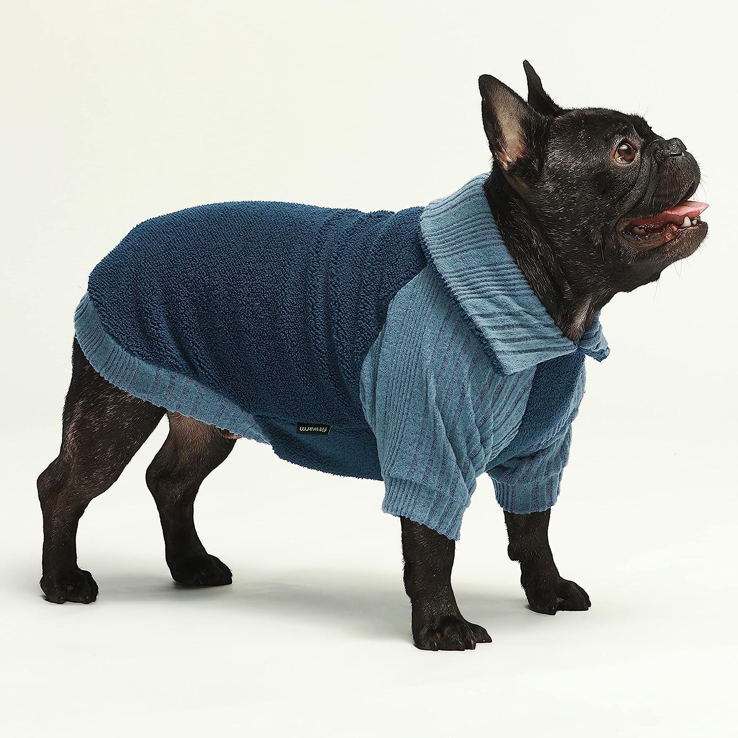 Fitwarm Fleece Dog Sweater, Turtleneck Dog Coat, Dog Winter Clothes for Small Dogs Boy, Pet Pullover Jumper, Cat Apparel, Blue, Medium Animals & Pet Supplies > Pet Supplies > Dog Supplies > Dog Apparel Fitwarm   