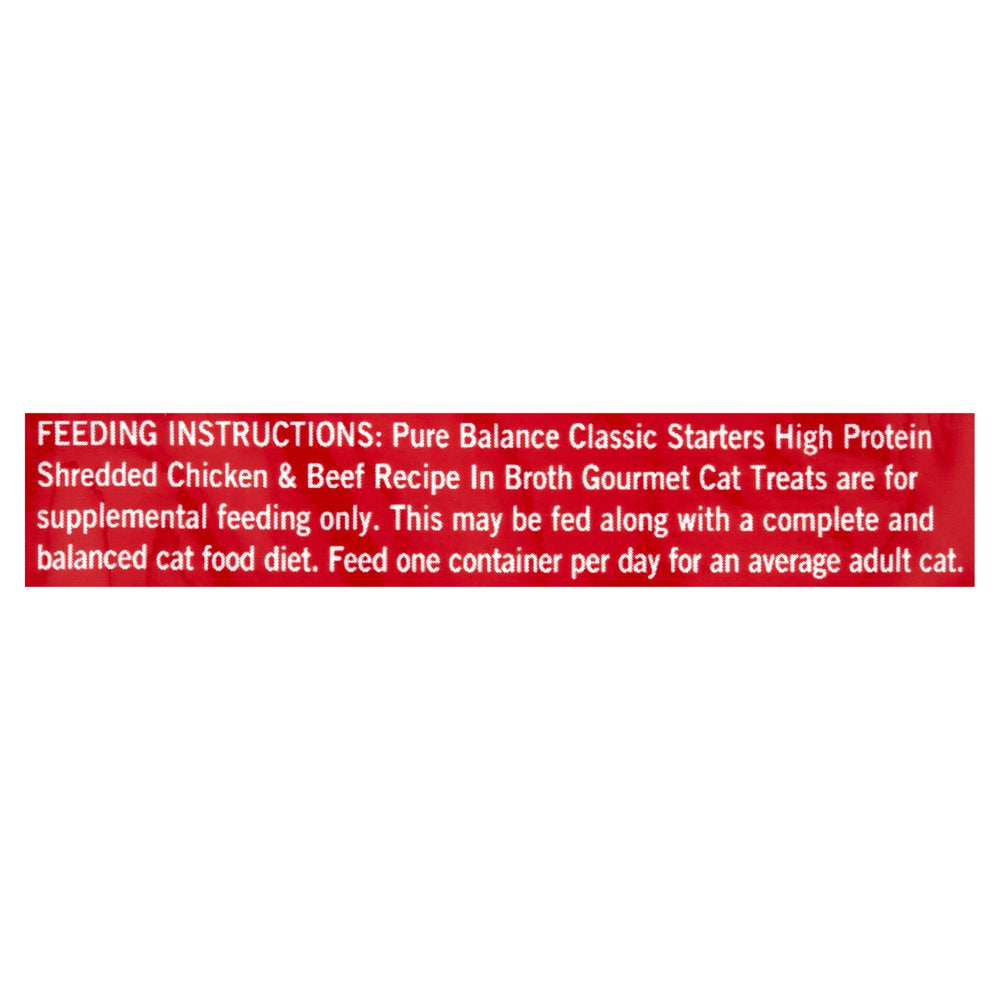 Pure Balance Classic Starters Gourmet Cat Treats, Shredded Chicken & Beef in Broth, 1.4 Oz Animals & Pet Supplies > Pet Supplies > Cat Supplies > Cat Treats Wal-Mart Stores, Inc.   