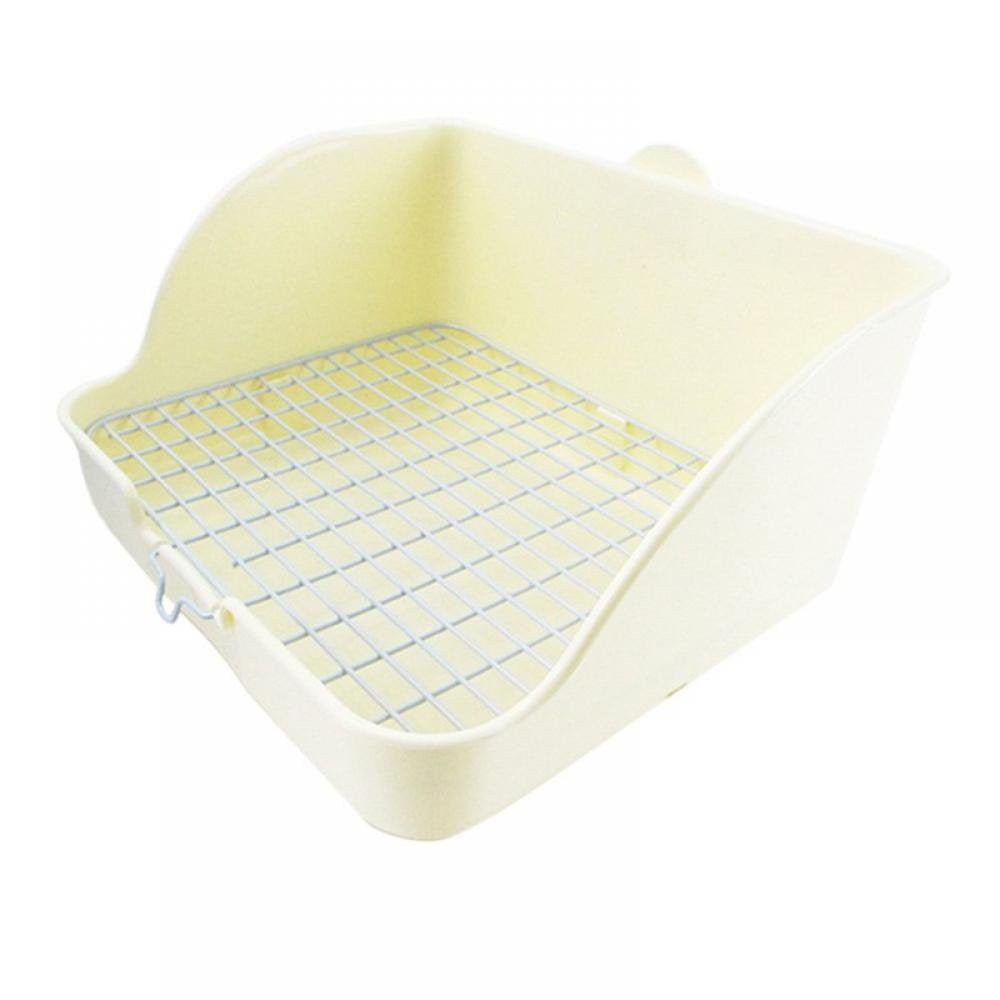 AVAIL Pet Small Rat Toilet Basin, Square Potty Trainer Corner Litter Bedding Box Pet Pan Let Small Animals Develop the Habit of Toileting at a Fixed Point, Dry and Hygienic Animals & Pet Supplies > Pet Supplies > Small Animal Supplies > Small Animal Bedding AVAIL White  